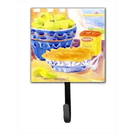 Carolines Treasures Green Apples For An Apple Pie Leash Holder Or Key Hook 6108SH4
